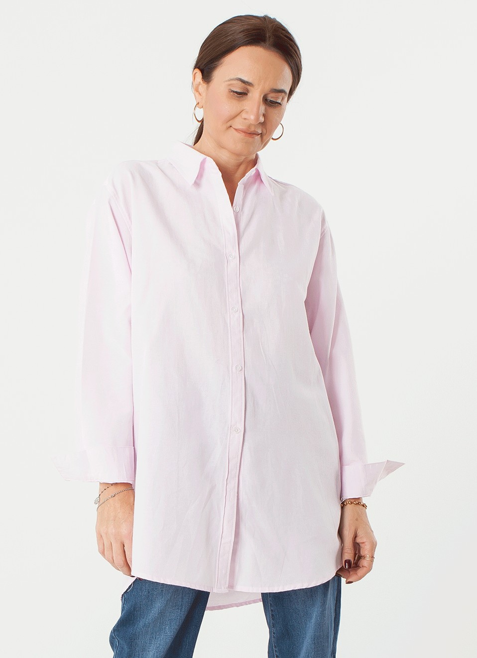 Camisa Oversize Mujer | Lisa y Rayas | S a XL | Desde 16€ | Premonición.online