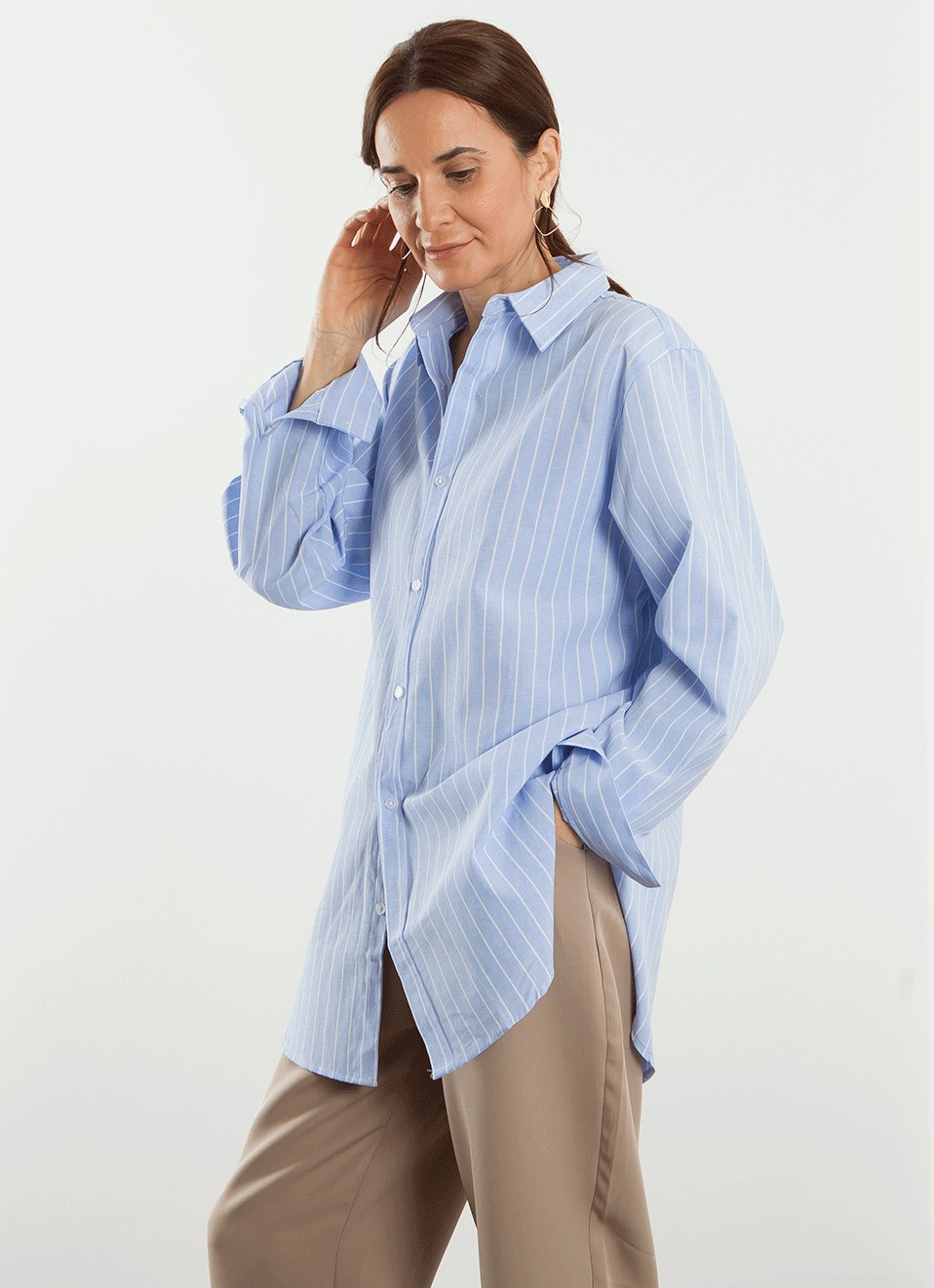 Camisa Oversize Mujer | Lisa y Rayas | S a XL | Desde 16€ | Premonición.online