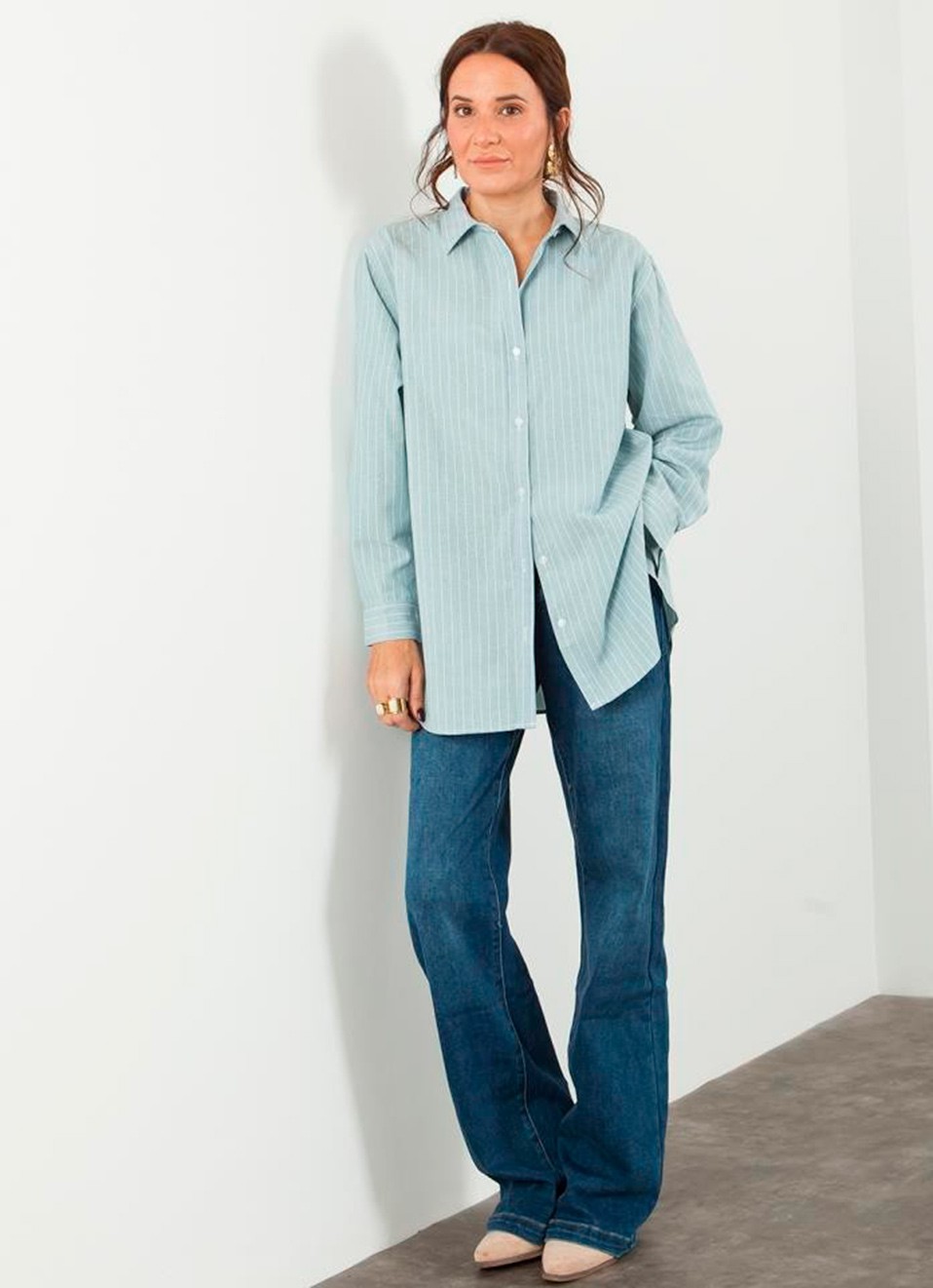 Camisa Oversize Mujer | Lisa y Rayas | S a XL | Desde 16€ | Premonición.online