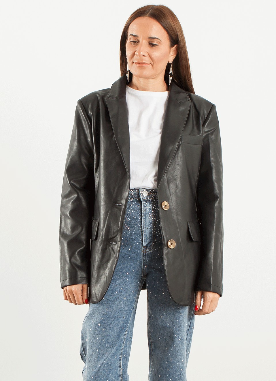 Americana Polipiel Negra 19,99€ | Premonición.online