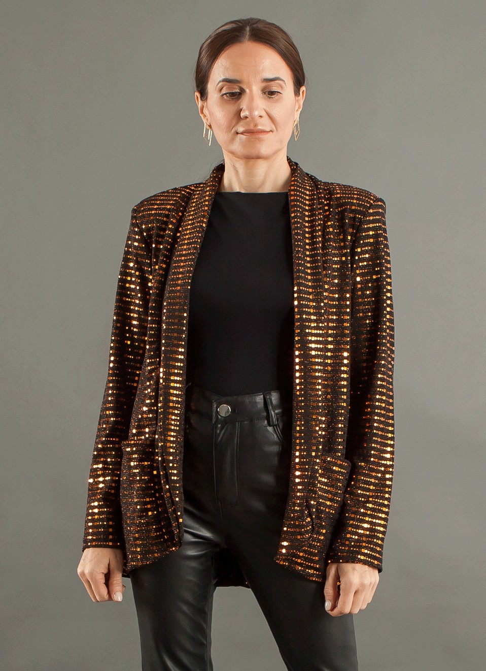 Blazer Negro Strass Cobre Mujer | Ahora 12,99€ | Premonición.online