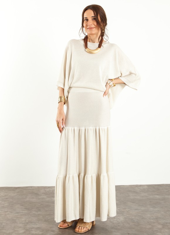 Conjunto Falda Larga y Jersey Glitter Mujer | Premonición.online