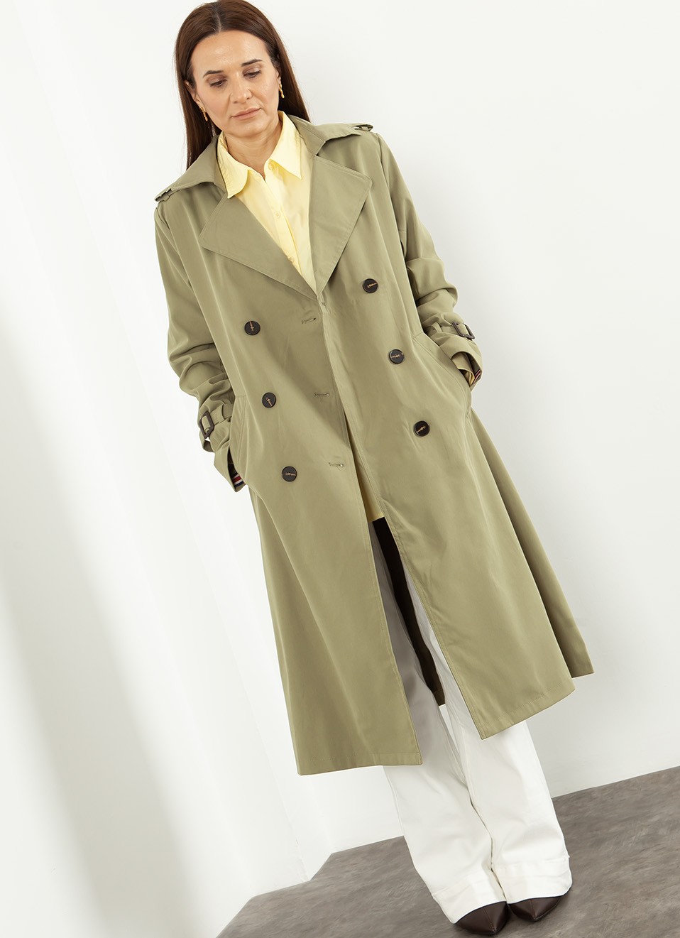 Gabardina Verde Larga Mujer | Tendencia Nueva Colección Premonicion.online