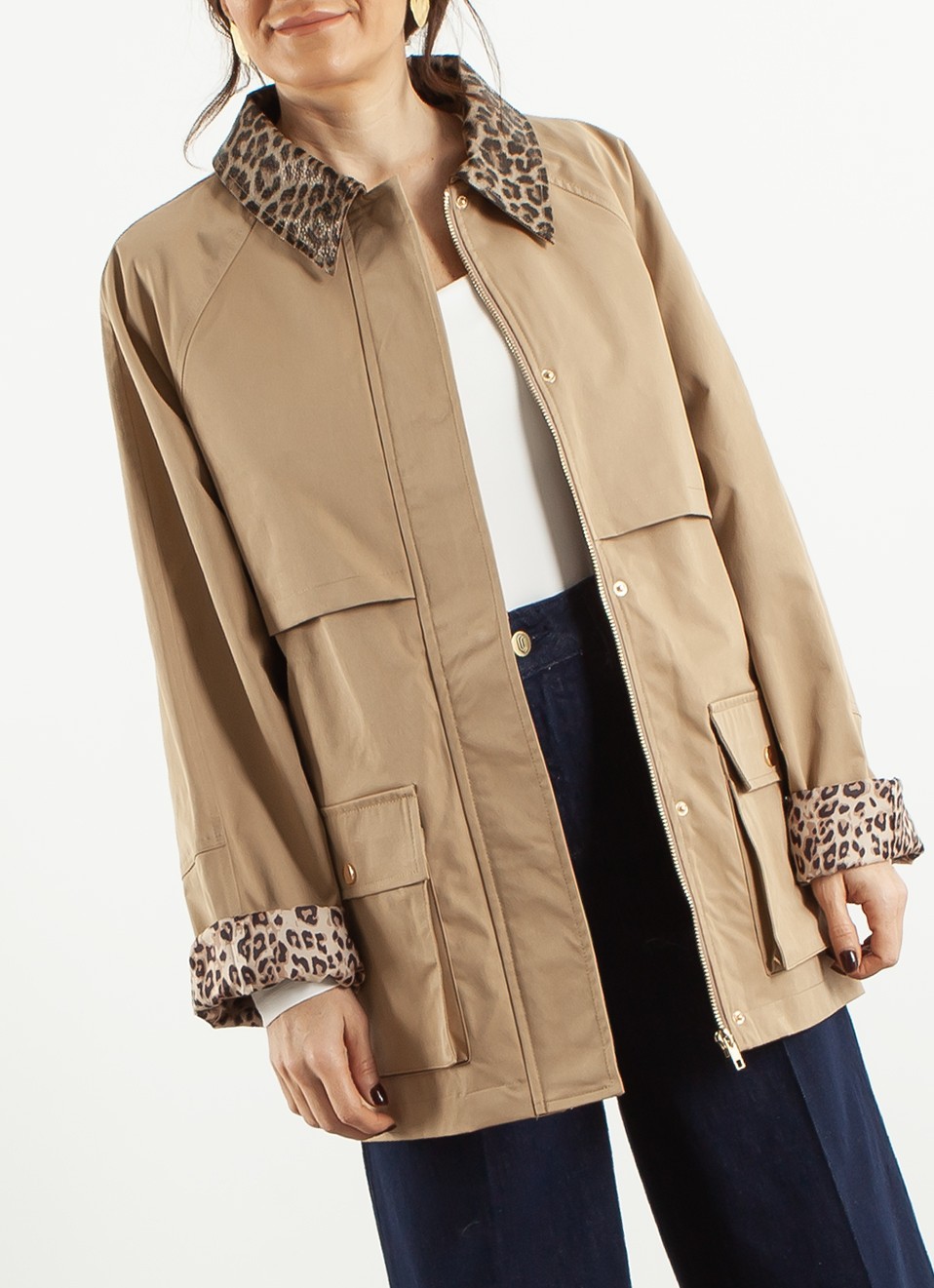 Parka leopardo