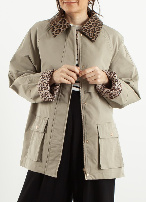 Parka leopardo