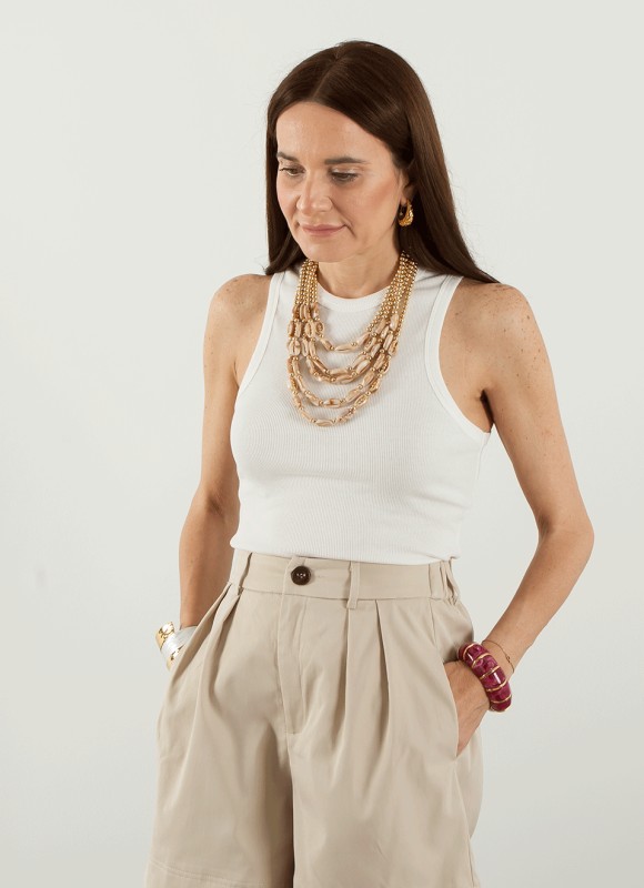 Collar efecto conchas