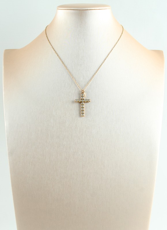 Collar acero cruz