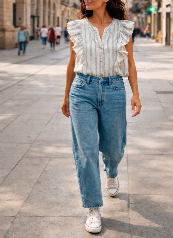 Blusa con Volantes Mujer | Premonición.online