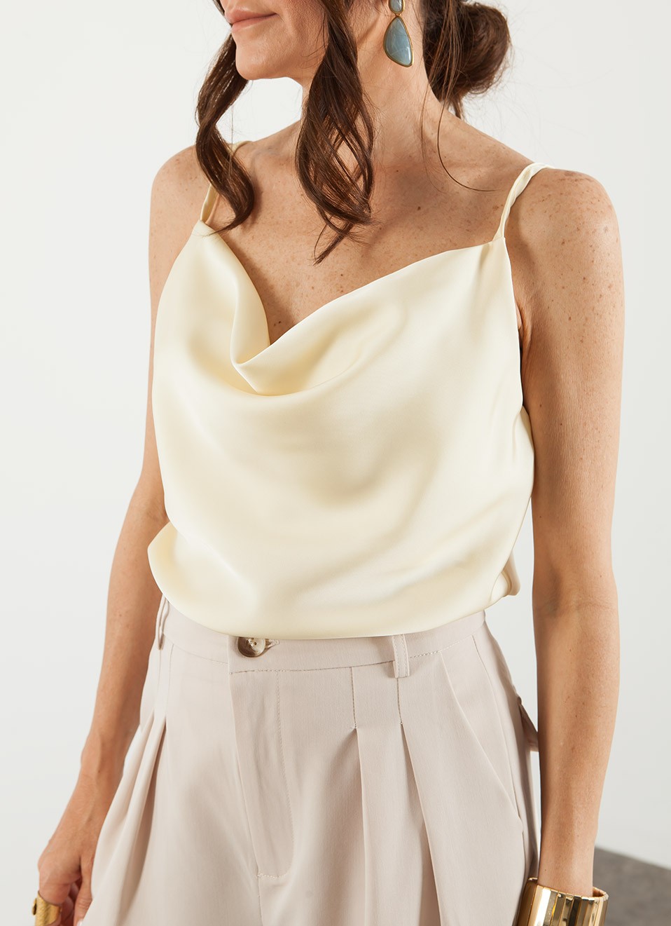 Blusa Satinada Tirantes Mujer | Moda Femenina | Premonición.online