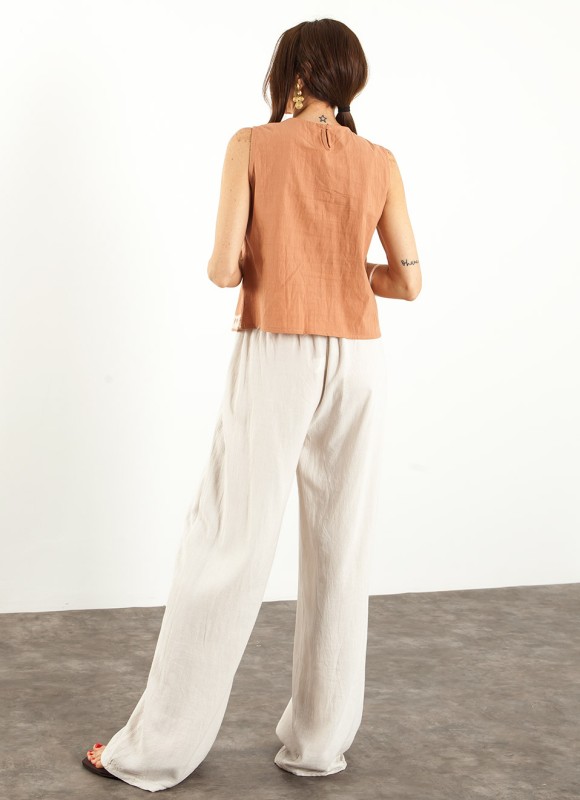 Blusa Sin Mangas Bordada Mujer | Moda Femenina | Premonición.online