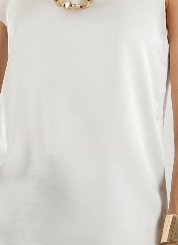 Blusa Satinada Tirantes Blanca Mujer | Moda Femenina | Premonición.online