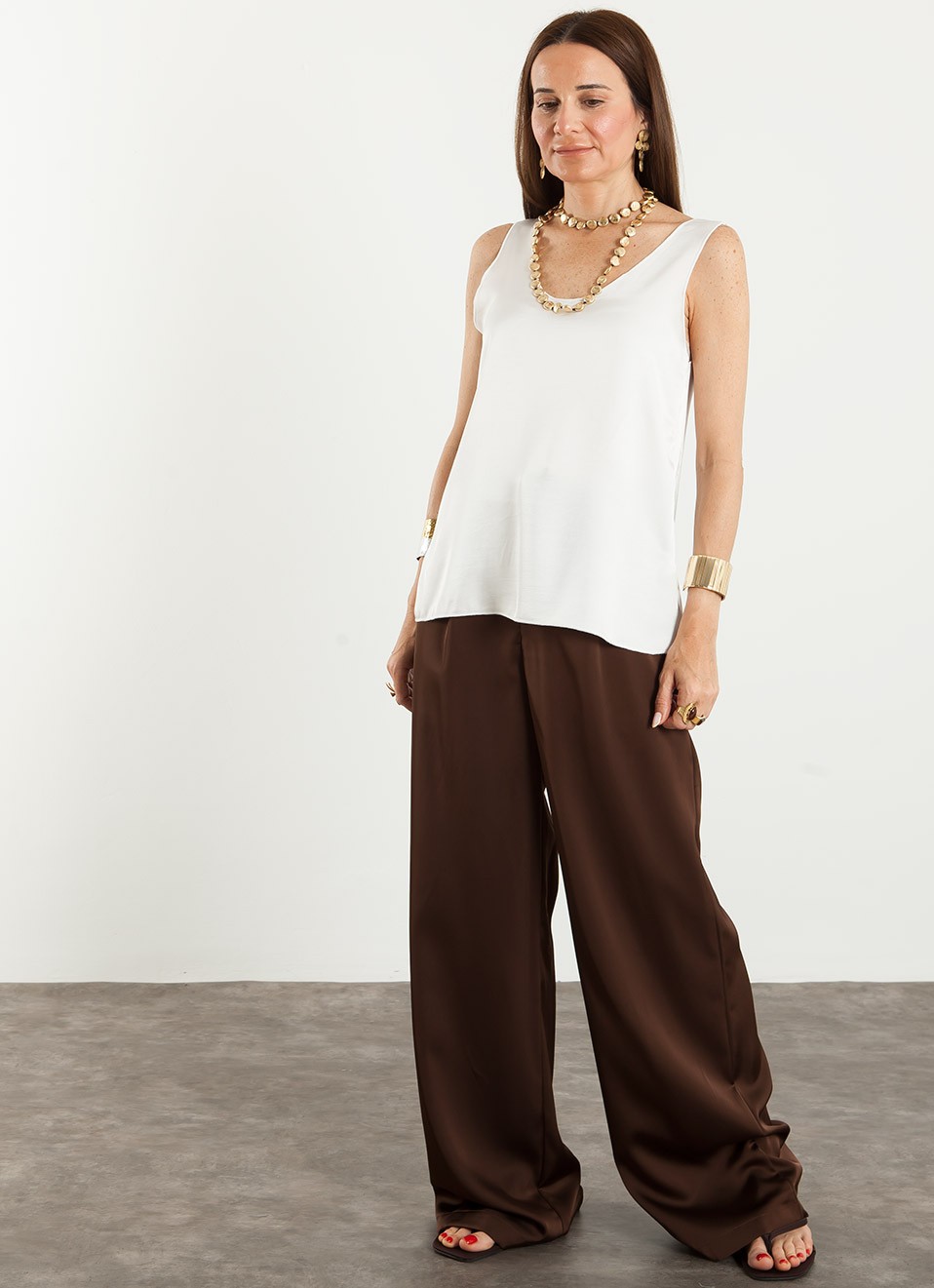 Blusa Satinada Tirantes Blanca Mujer | Moda Femenina | Premonición.online