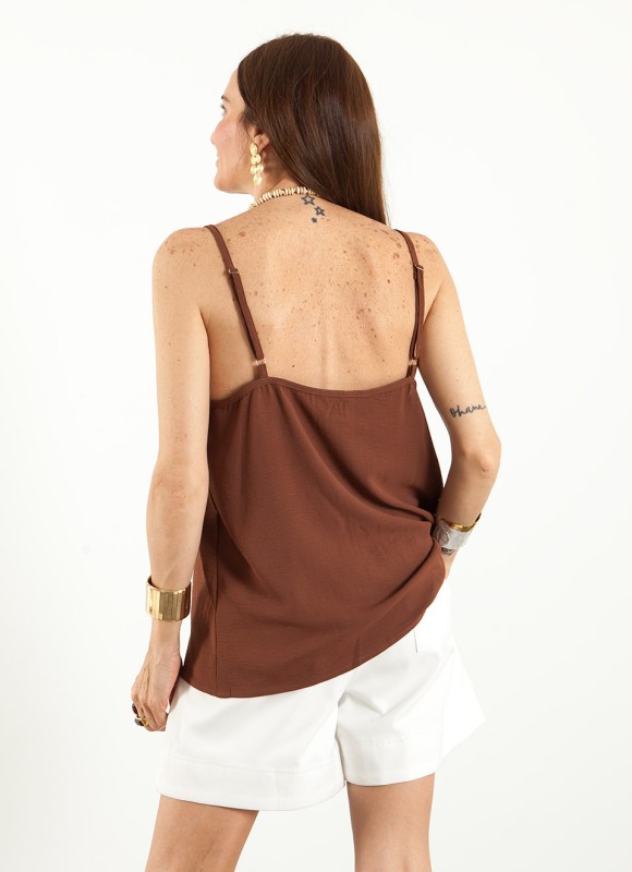 Blusa Tirantes Efecto Arrugado Mujer | Moda Femenina | Premonición.online