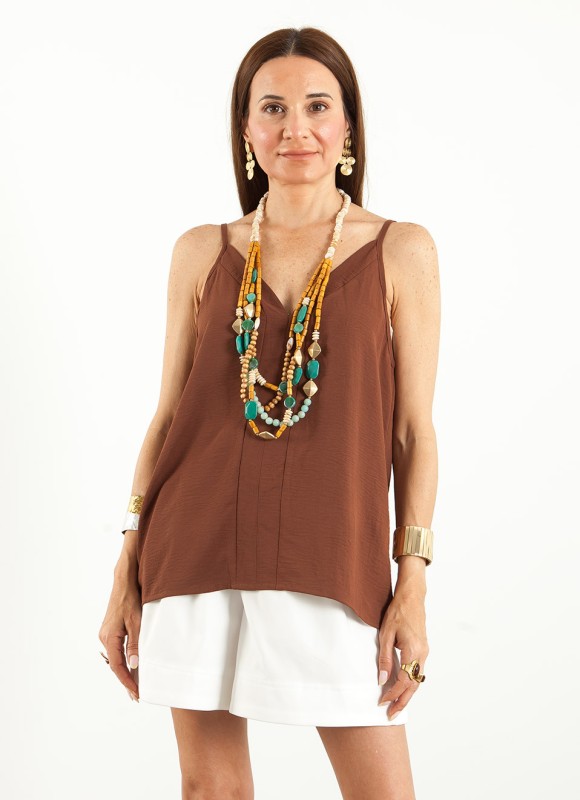 Blusa Tirantes Efecto Arrugado Mujer | Moda Femenina | Premonición.online