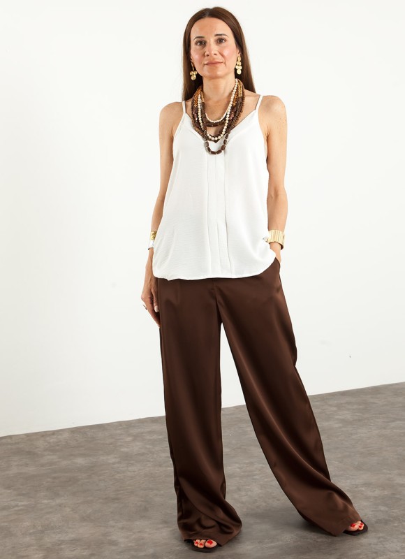 Blusa Tirantes Efecto Arrugado Mujer | Moda Femenina | Premonición.online