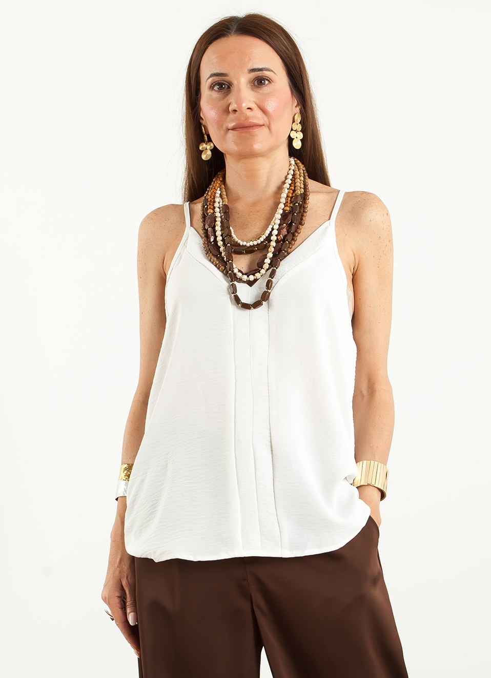 Blusa Tirantes Efecto Arrugado Mujer | Moda Femenina | Premonición.online