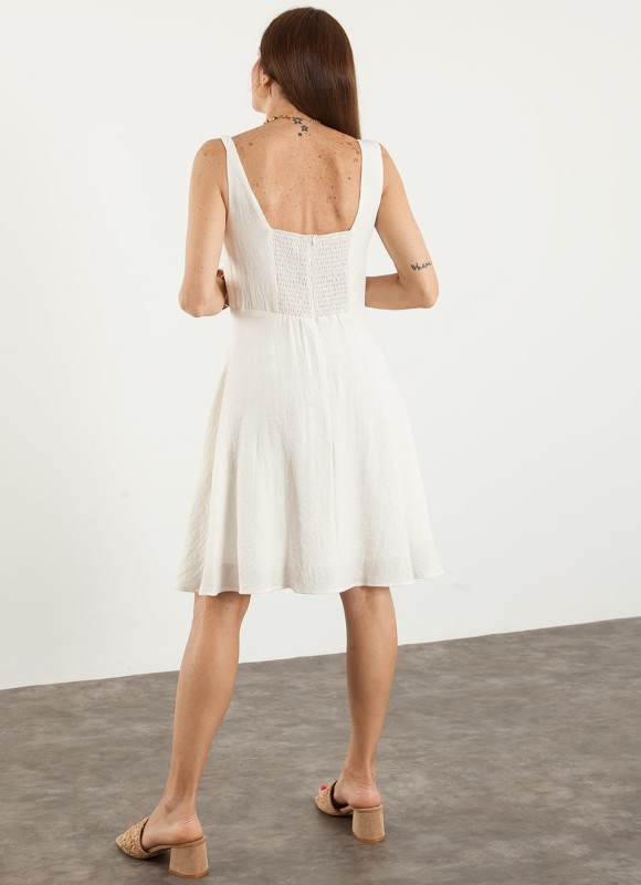 Vestido Tirantes Lino Evase Mujer | Premonición.online