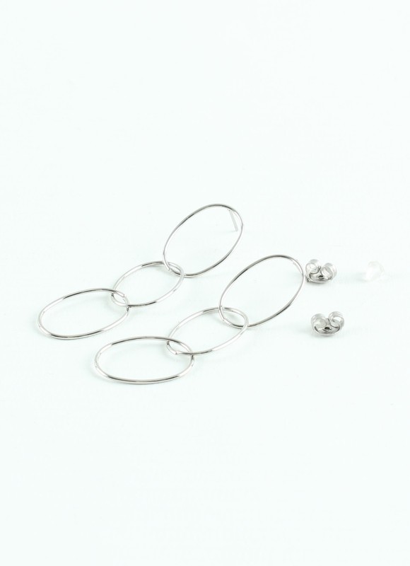 Pendientes Acero Inoxidable Plata Mujer | Premonición.online