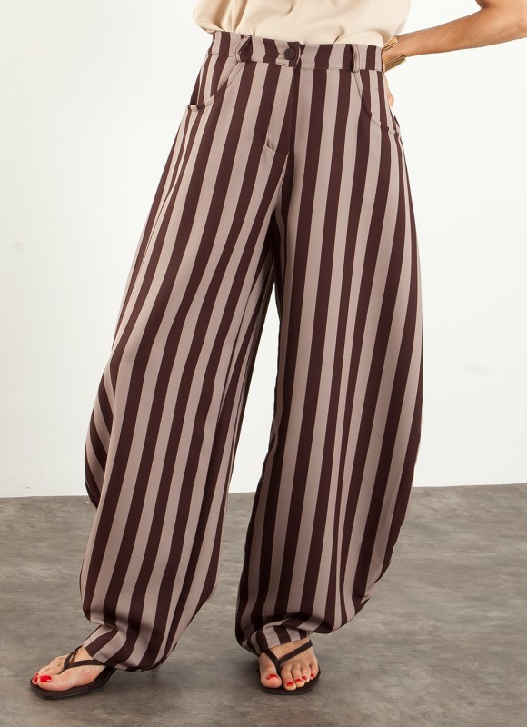 Pantalón balloon rayas