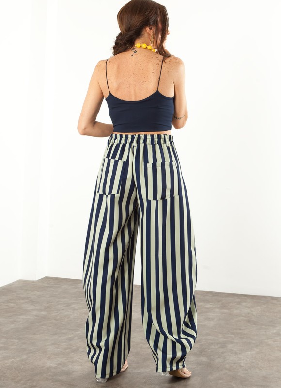 Pantalón balloon rayas