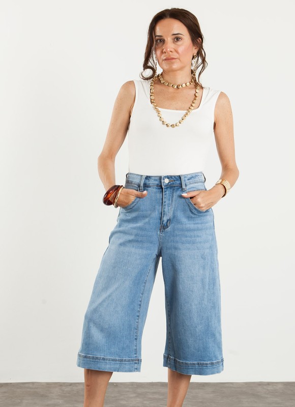 Bermuda Vaquera Larga Mujer | Moda Femenina | Premonición.online