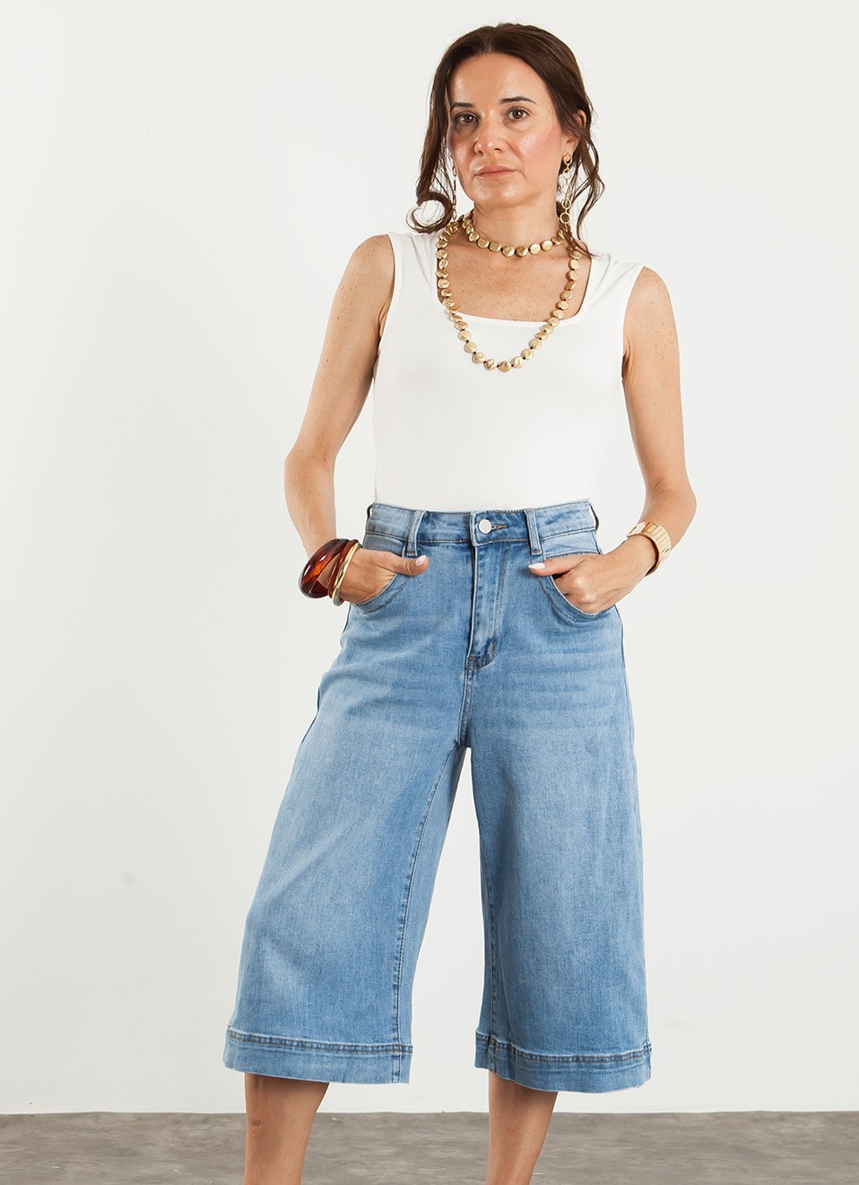 Bermuda Vaquera Larga Mujer | Moda Femenina | Premonición.online