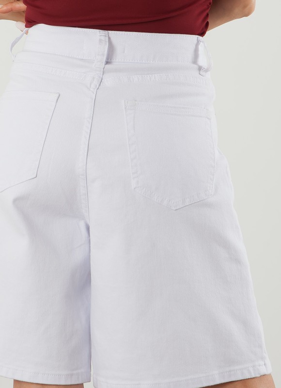 Bermuda Vaquera Blanca Mujer | Moda Femenina | Premonición.online
