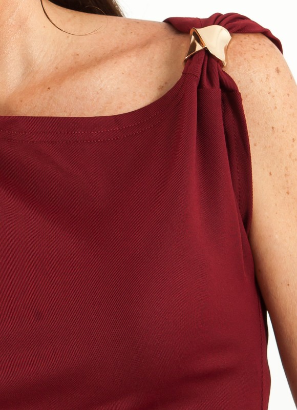 Camiseta Asimétrica con Joya Mujer | Moda Femenina | Premonición.online