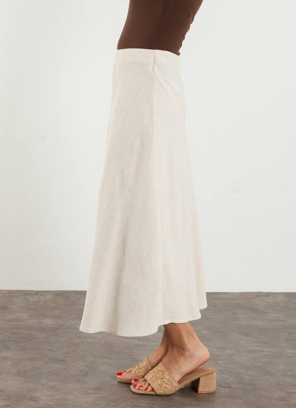 Falda Midi Lino Mujer | Moda Femenina | Premonición.online
