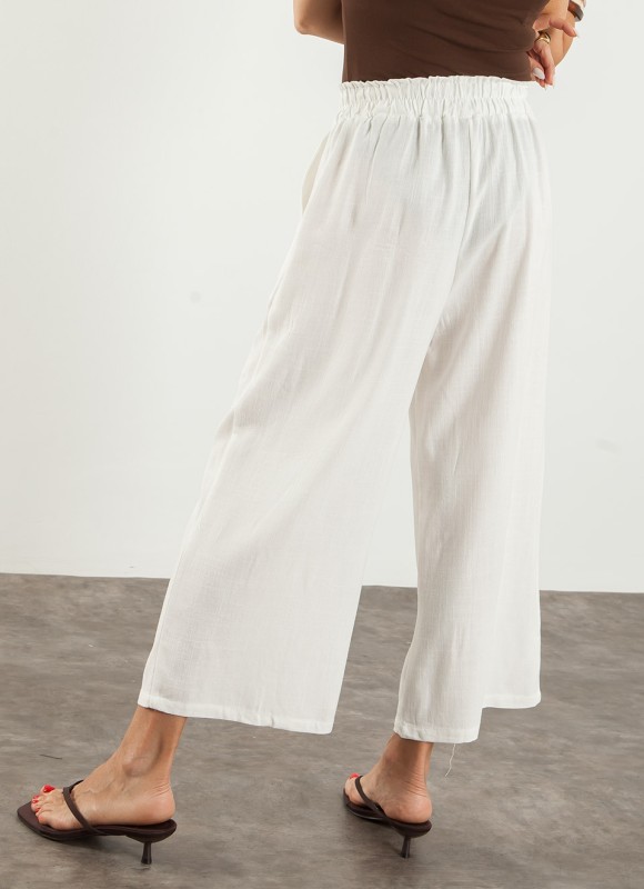 Pantalón Culotte de Lino Mujer | Moda Femenina | Premonición.online