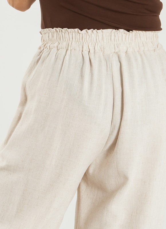 Pantalón Culotte de Lino Mujer | Moda Femenina | Premonición.online