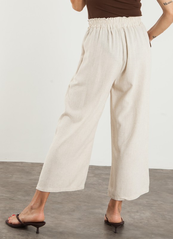 Pantalón Culotte de Lino Mujer | Moda Femenina | Premonición.online