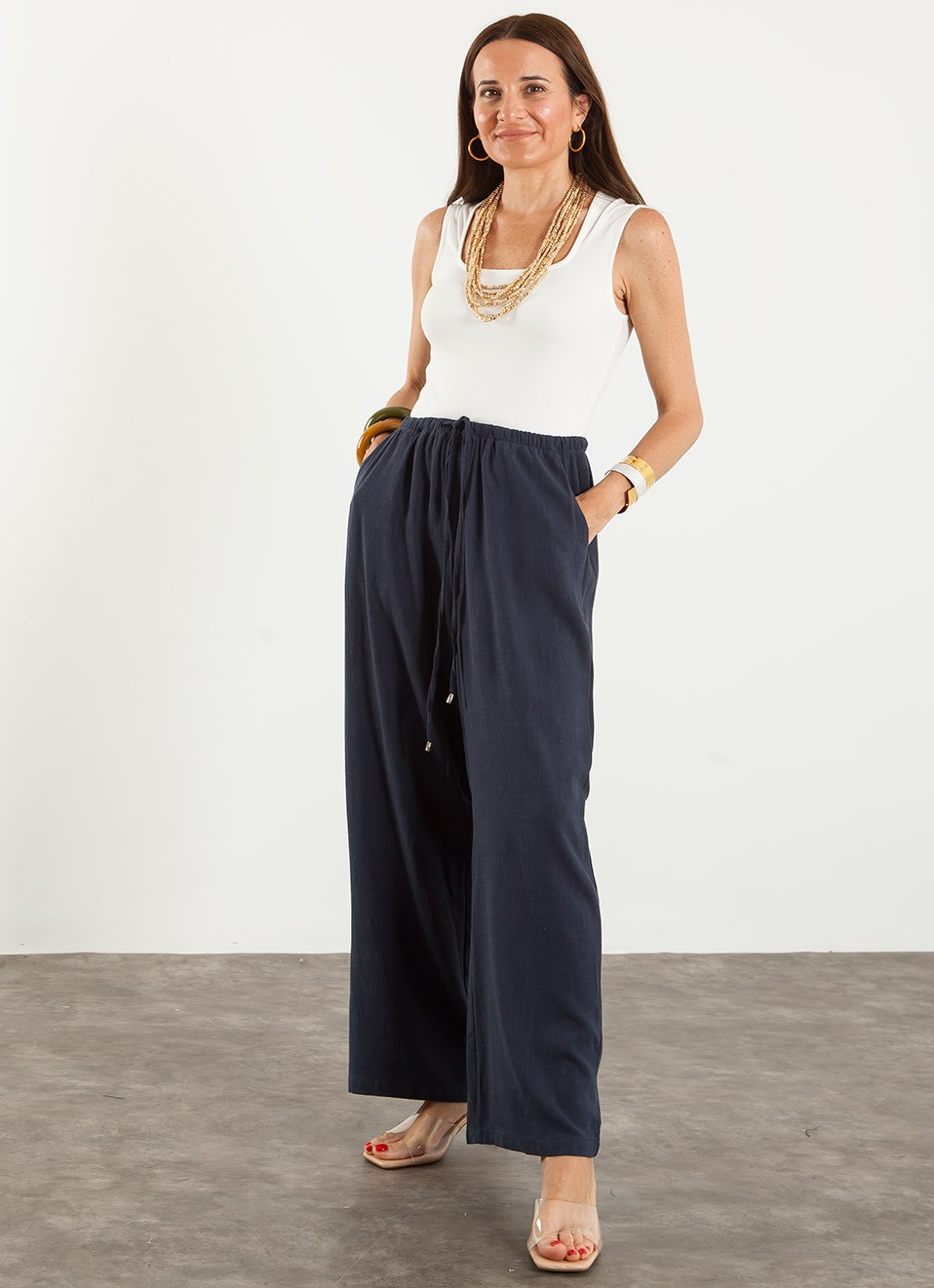 Pantalón Lino Mujer | 4 Colores | 17€ | Premonición.online
