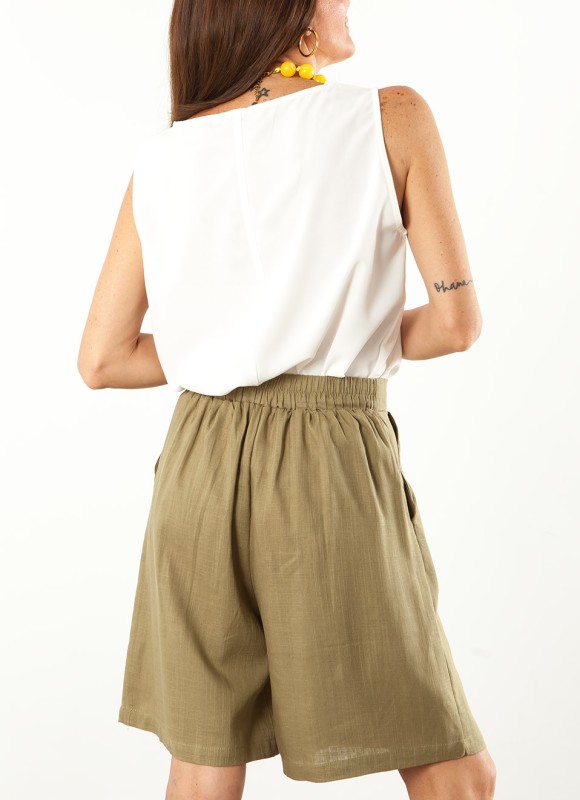Bermuda de Lino Mujer | 4 Colores | 15€ | Nueva Colección | Premonición.online