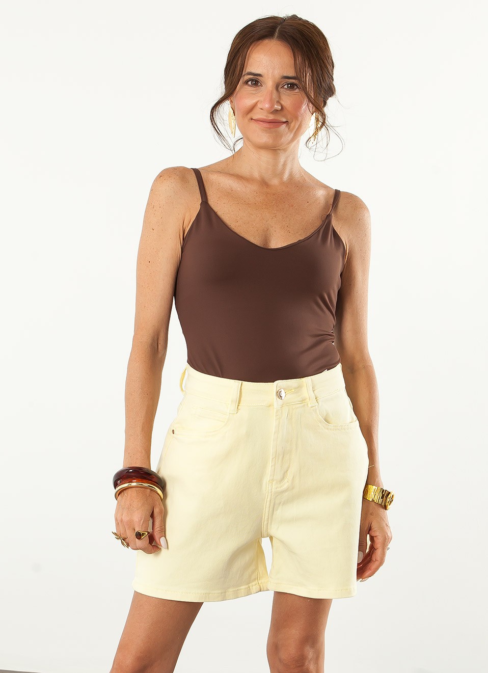 Short Desflecado Mujer | Amarillo y Azul | Moda Femenina | Premonición.online