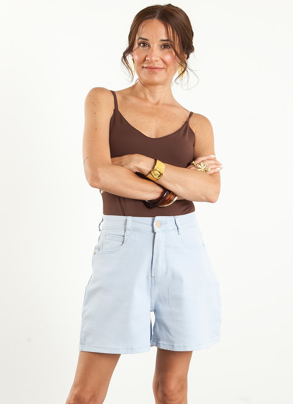 Short Desflecado Mujer | Amarillo y Azul | Moda Femenina | Premonición.online