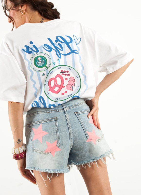 Short Vaquero con Estrellas Mujer | Moda Femenina | Premonición.online