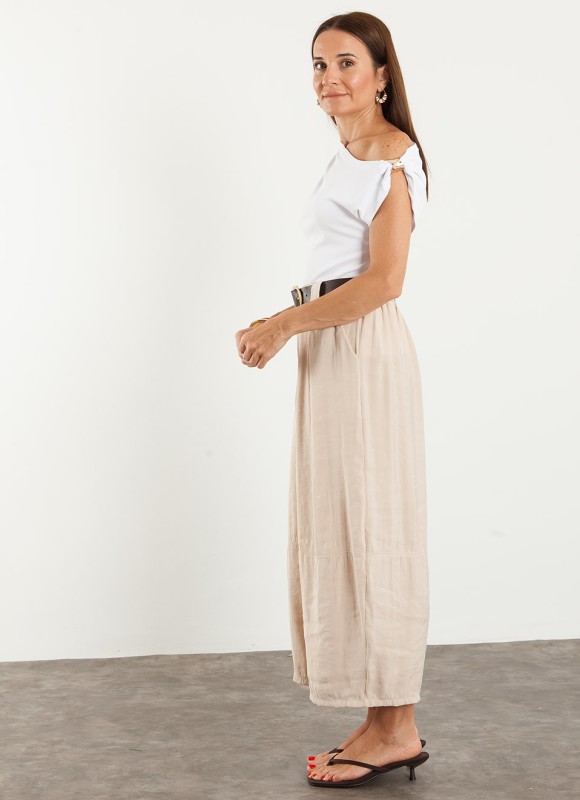 Pantalón Capri con Pinzas Mujer | Moda Femenina | Premonición.online