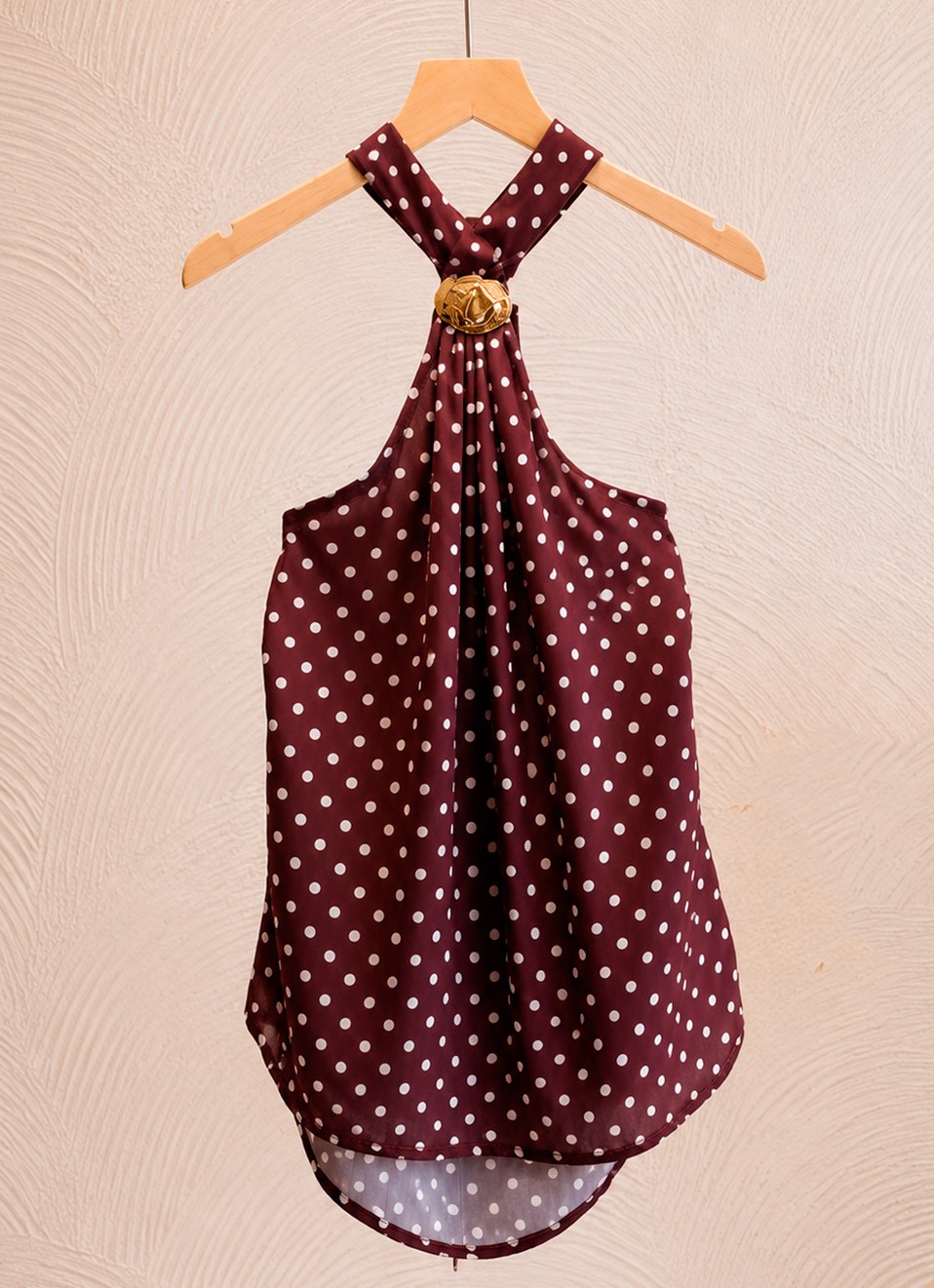 Blusa Lunares Cuello Halter Mujer | Moda Verano | Premonición.online