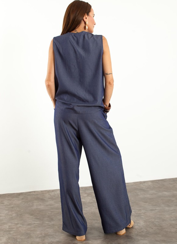 Conjunto Pantalón y Chaleco Vaquero Mujer | Moda Verano | Premonición.online