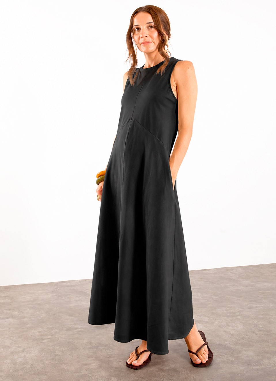 Vestido largo tirantes
