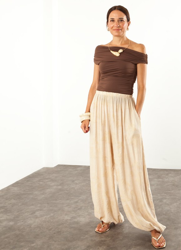 Top Fruncido Cuello Barco Mujer | Moda Verano | Premonición.online