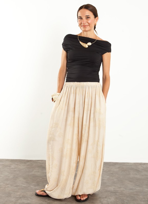 Top Fruncido Cuello Barco Mujer | Moda Verano | Premonición.online