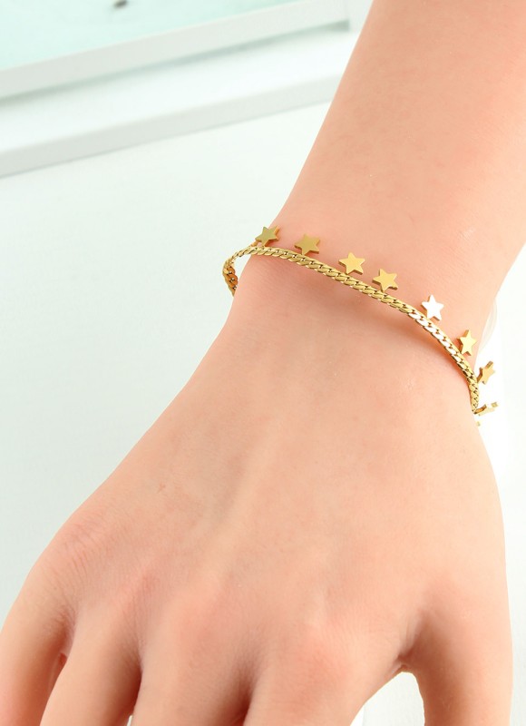 Pulsera Dorada Acero Inoxidable Mujer | Desde 3€ | Premonición.online