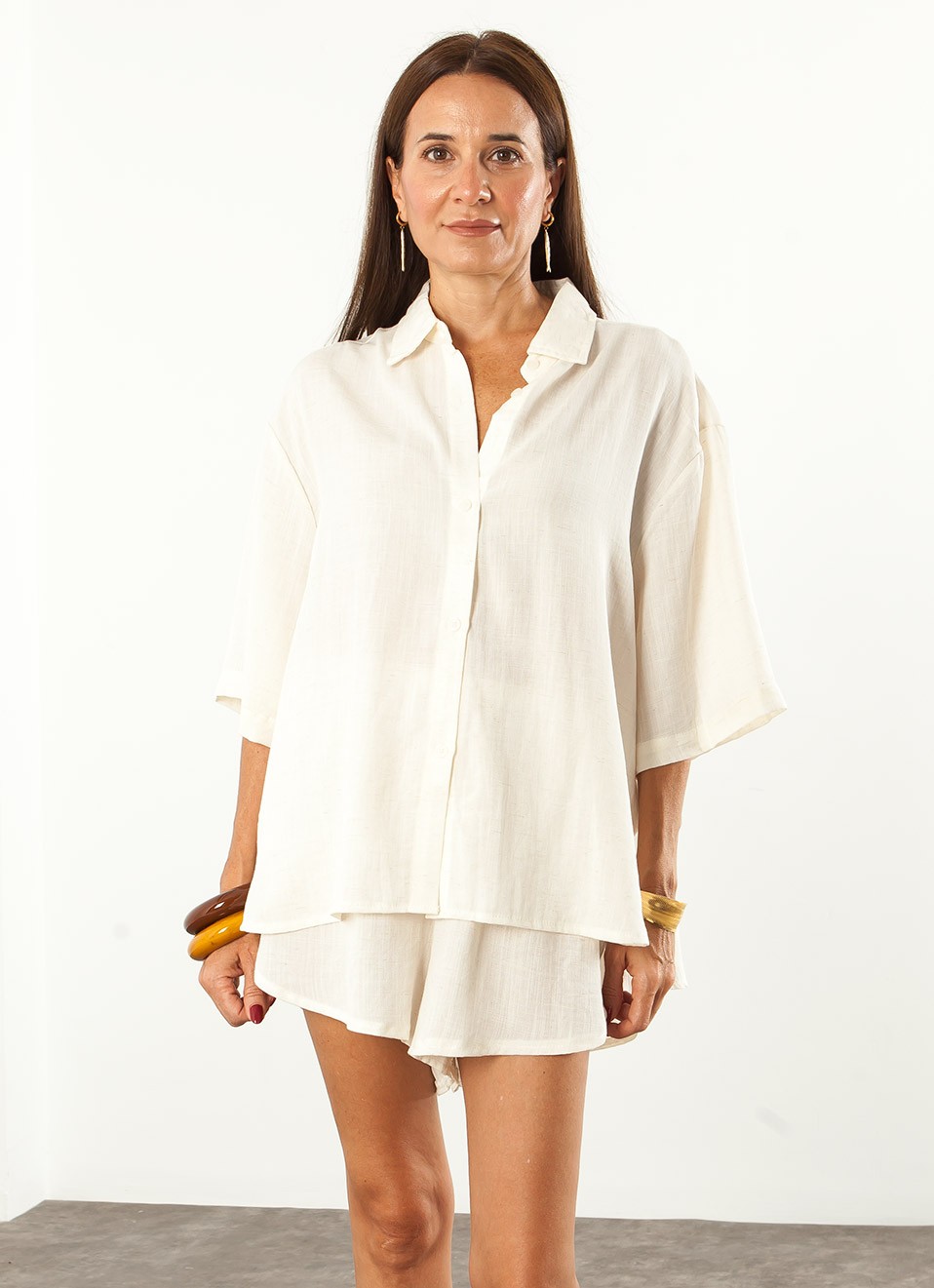 Conjunto Camisa y Short de Lino Mujer | Moda Verano | Premonición.online