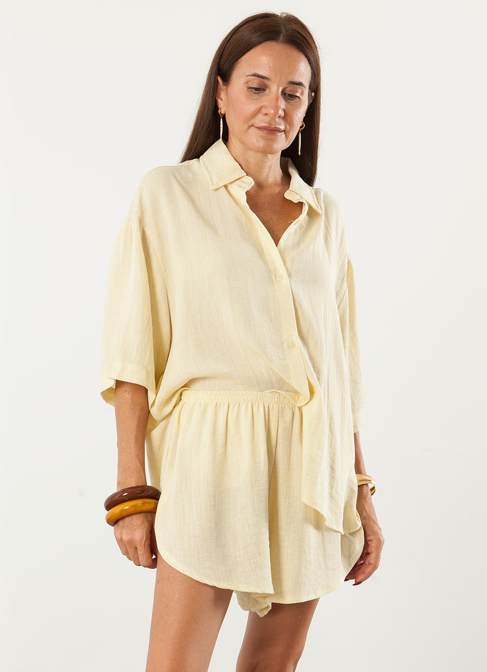 Conjunto Camisa y Short de Lino Mujer | Moda Verano | Premonición.online