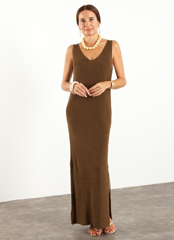 Vestido de Punto con Tirantes y Glitter | Mujer | Premonición.online