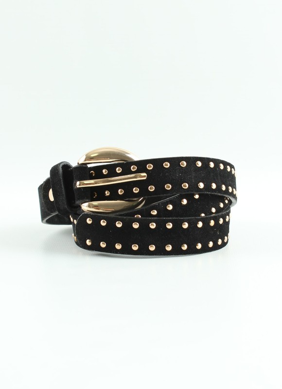 Cinturón con Tachas Marrón y Negro Mujer | Moda | Premonición.online