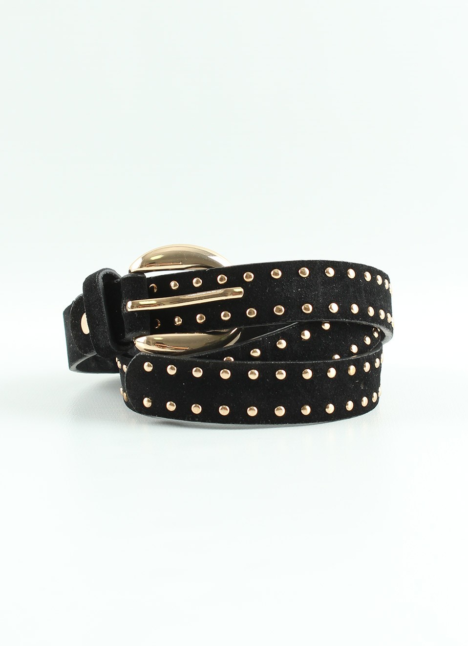 Cinturón con Tachas Marrón y Negro Mujer | Moda | Premonición.online