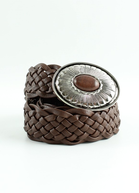Cinturón Trenzado con Hebilla Plateada Mujer | Moda | Premonición.online